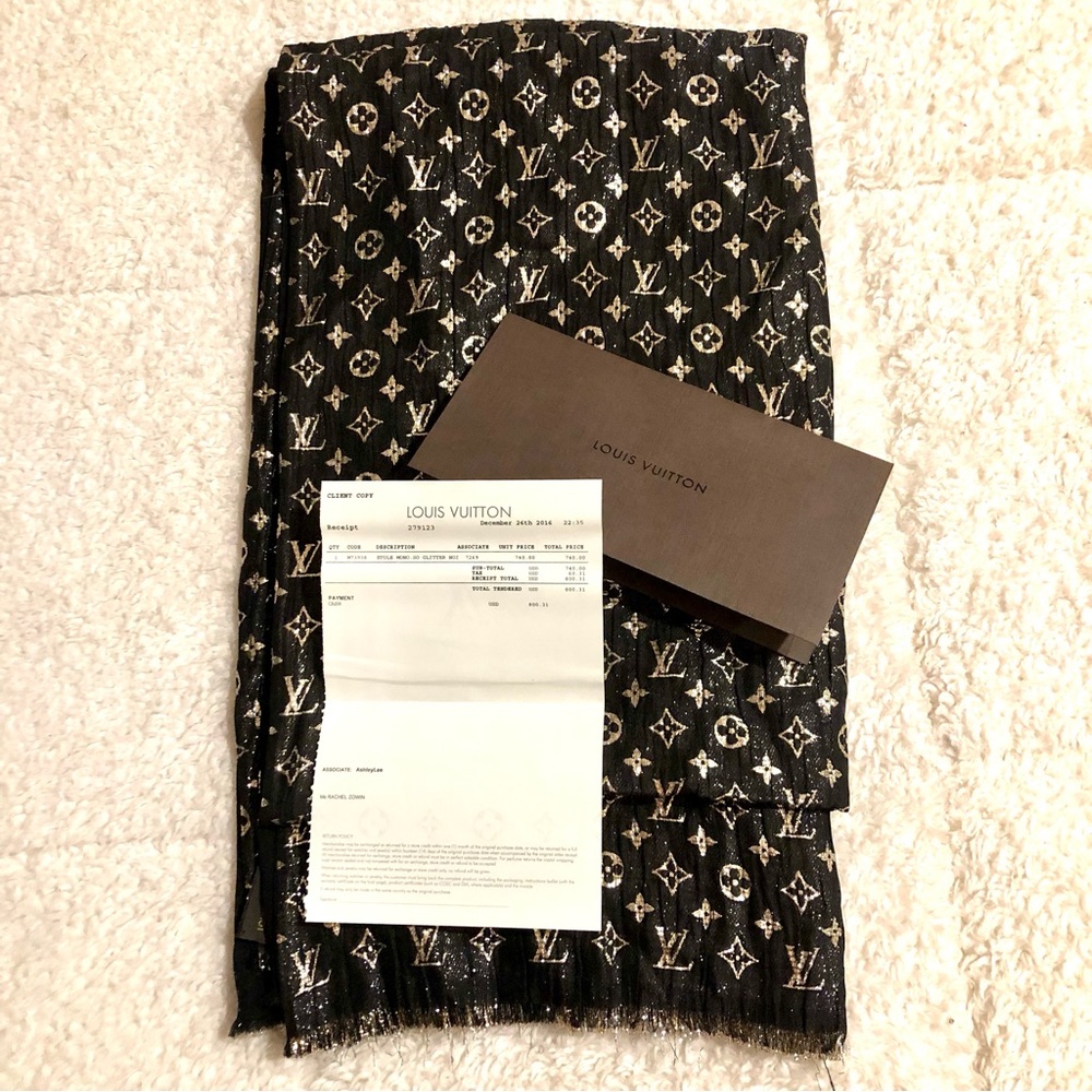 Louis Vuitton Monogram Black and Gold Wrap